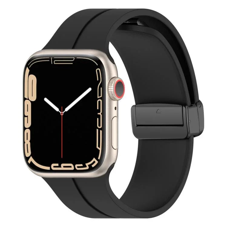 xDfind 無地マグネティックバックルシリコンウォッチバンド、Apple Watch 46mm / 49mm / 45mm / 44mm用、Apple Watch 42mm / 41mm / 40mm / 38mm用