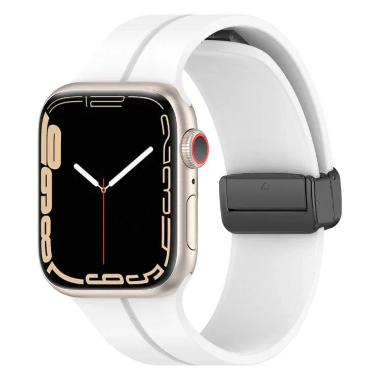 xDfind 無地マグネティックバックルシリコンウォッチバンド、Apple Watch 46mm / 49mm / 45mm / 44mm用、Apple Watch 42mm / 41mm / 40mm / 38mm用