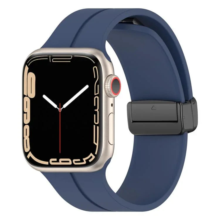 xDfind 無地マグネティックバックルシリコンウォッチバンド、Apple Watch 46mm / 49mm / 45mm / 44mm用、Apple Watch 42mm / 41mm / 40mm / 38mm用