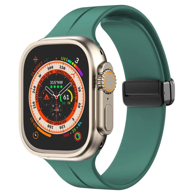 xDfind 無地マグネティックバックルシリコンウォッチバンド、Apple Watch 46mm / 49mm / 45mm / 44mm用、Apple Watch 42mm / 41mm / 40mm / 38mm用