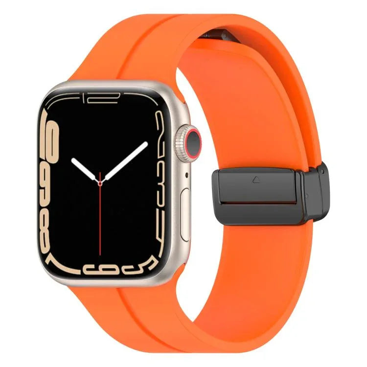 xDfind 無地マグネティックバックルシリコンウォッチバンド、Apple Watch 46mm / 49mm / 45mm / 44mm用、Apple Watch 42mm / 41mm / 40mm / 38mm用