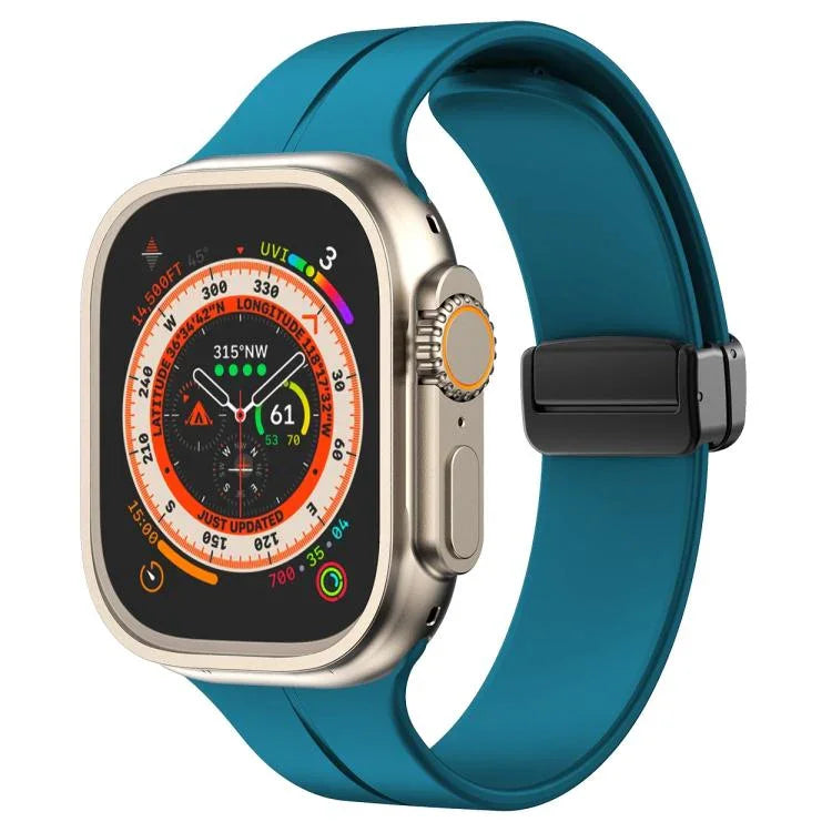 xDfind 無地マグネティックバックルシリコンウォッチバンド、Apple Watch 46mm / 49mm / 45mm / 44mm用、Apple Watch 42mm / 41mm / 40mm / 38mm用
