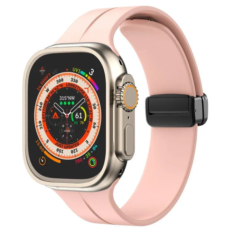 xDfind 無地マグネティックバックルシリコンウォッチバンド、Apple Watch 46mm / 49mm / 45mm / 44mm用、Apple Watch 42mm / 41mm / 40mm / 38mm用