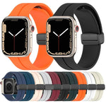 xDfind 無地マグネティックバックルシリコンウォッチバンド、Apple Watch 46mm / 49mm / 45mm / 44mm用、Apple Watch 42mm / 41mm / 40mm / 38mm用
