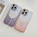 Metal Lens Frame Gradient PC MagSafe Phone Case, For iPhone 13 Pro