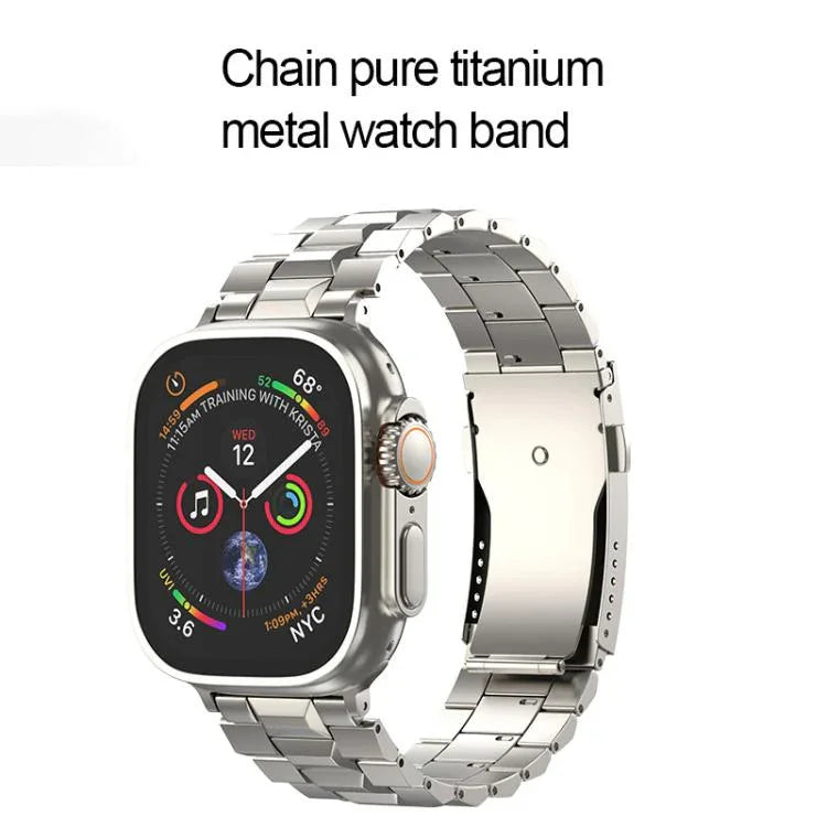 T字型タートルバックル 取り外し可能 チタンウォッチバンド、Apple Watch 46mm / 49mm / 45mm / 44mm用、Apple Watch 42mm / 41mm / 40mm / 38mm用