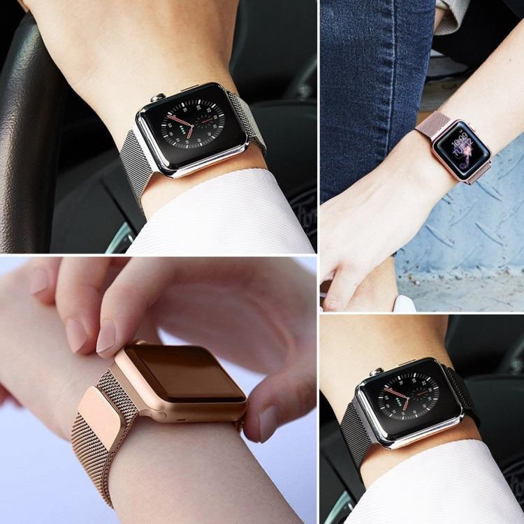 xDfind ミラネーゼループマグネティックメタルウォッチバンド、Apple Watch 46mm / 49mm / 45mm / 44mm用、Apple Watch 42mm / 41mm / 40mm / 38mm用