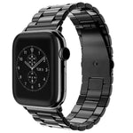 xDfind スリービーズフォールドバックルステンレススチールウォッチバンド、Apple Watch 46mm / 49mm / 45mm / 44mm用、Apple Watch 42mm / 41mm / 40mm / 38mm用