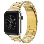 xDfind スリービーズフォールドバックルステンレススチールウォッチバンド、Apple Watch 46mm / 49mm / 45mm / 44mm用、Apple Watch 42mm / 41mm / 40mm / 38mm用
