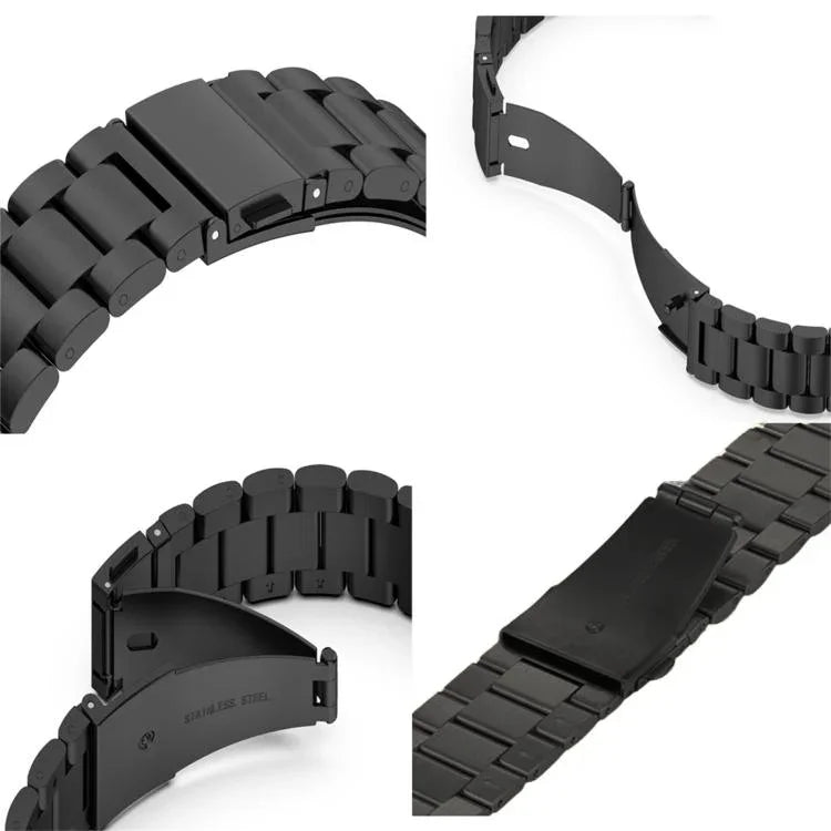 xDfind スリービーズフォールドバックルステンレススチールウォッチバンド、Apple Watch 46mm / 49mm / 45mm / 44mm用、Apple Watch 42mm / 41mm / 40mm / 38mm用