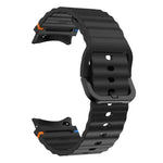 xDfind ウェービーグレインステッチカラフルバックルシリコンウォッチバンド、Samsung Galaxy Watch FE / 7 / 6 / 5 / 4用