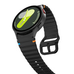 xDfind ウェービーグレインステッチカラフルバックルシリコンウォッチバンド、Samsung Galaxy Watch FE / 7 / 6 / 5 / 4用