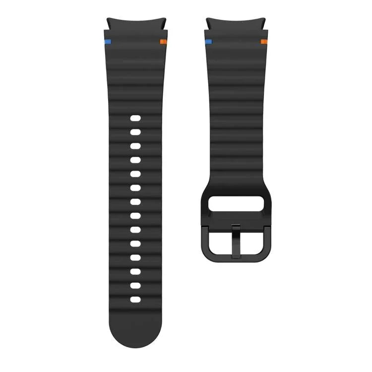 xDfind ウェービーグレインステッチカラフルバックルシリコンウォッチバンド、Samsung Galaxy Watch FE / 7 / 6 / 5 / 4用