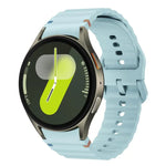 xDfind ウェービーグレインステッチカラフルバックルシリコンウォッチバンド、Samsung Galaxy Watch FE / 7 / 6 / 5 / 4用