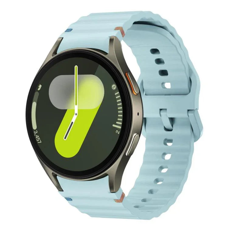 xDfind ウェービーグレインステッチカラフルバックルシリコンウォッチバンド、Samsung Galaxy Watch FE / 7 / 6 / 5 / 4用