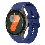 xDfind ウェービーグレインステッチカラフルバックルシリコンウォッチバンド、Samsung Galaxy Watch FE / 7 / 6 / 5 / 4用