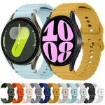 xDfind ウェービーグレインステッチカラフルバックルシリコンウォッチバンド、Samsung Galaxy Watch FE / 7 / 6 / 5 / 4用