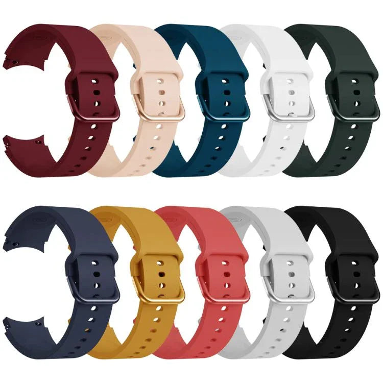xDfind ソリッドカラー カラフルバックル クイックリリースシリコンウォッチバンド、Samsung Galaxy Watch7 / Watch FE 40mm用、Samsung Galaxy Watch6 / Watch6 Classic用、Samsung Galaxy Watch5 / Watch5 Pro用、Samsung Galaxy Watch4 / Watch4 Classic用