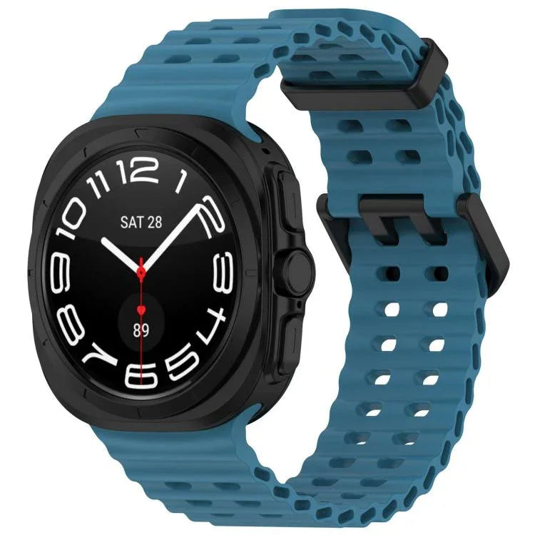 xDfind オーシャンホールデュアルバックルシリコンウォッチバンド、Samsung Galaxy Watch Ultra 47mm / Ultra 2025用