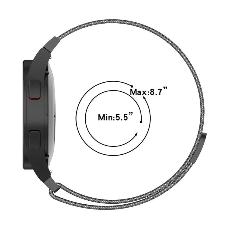 xDfind ミラノ マグネティック クイックリリース ステンレススチール 時計バンド、Samsung Galaxy Watch7 / FE / 6 / 5 / 4 用