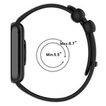 xDfind Solid Color Black Buckle Silicone Watch Band, For Xiaomi Band 10 Pro/9 Pro/Redmi Watch 6/5/4, For Redmi Watch 6 / Watch 5 / Watch 4