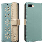 スプライシングカラーホローフラワーパターンRFIDレザースマホケース、iPhone XS Max用、iPhone 6 Plus / 7 Plus / 8 Plus用、iPhone 6 / 7 / 8用
