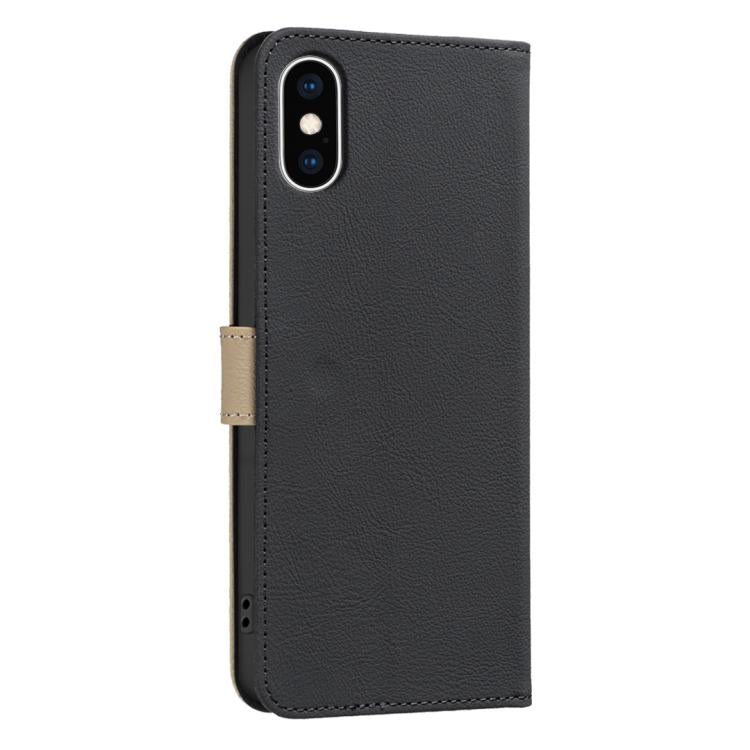 スプライシングカラーホローフラワーパターンRFIDレザースマホケース、iPhone XS Max用、iPhone 6 Plus / 7 Plus / 8 Plus用、iPhone 6 / 7 / 8用