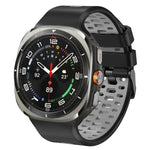 ツーカラー シリコン 通気性 時計バンド、Samsung Galaxy Watch Ultra 47mm / Ultra 2025 用