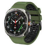 ツーカラー シリコン 通気性 時計バンド、Samsung Galaxy Watch Ultra 47mm / Ultra 2025 用