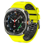 ツーカラー シリコン 通気性 時計バンド、Samsung Galaxy Watch Ultra 47mm / Ultra 2025 用