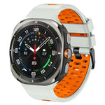 ツーカラー シリコン 通気性 時計バンド、Samsung Galaxy Watch Ultra 47mm / Ultra 2025 用