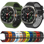 ツーカラー シリコン 通気性 時計バンド、Samsung Galaxy Watch Ultra 47mm / Ultra 2025 用