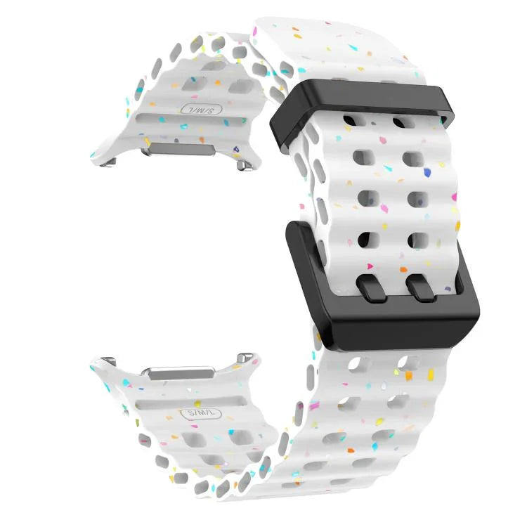デュアルバックル カラフルドット シリコン 時計バンド、Samsung Galaxy Watch Ultra 47mm / Ultra 2025 用