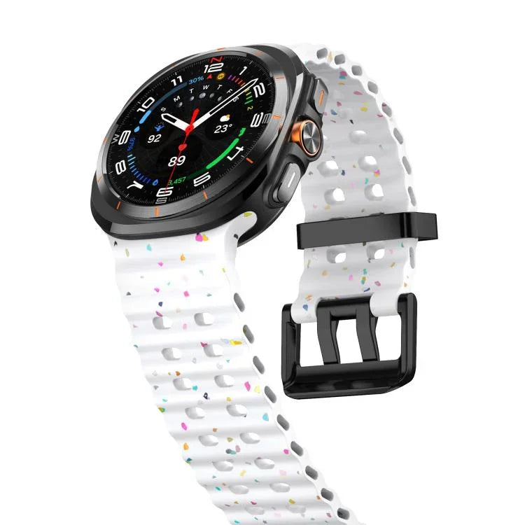 デュアルバックル カラフルドット シリコン 時計バンド、Samsung Galaxy Watch Ultra 47mm / Ultra 2025 用