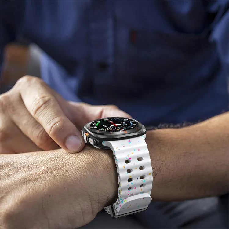 デュアルバックル カラフルドット シリコン 時計バンド、Samsung Galaxy Watch Ultra 47mm / Ultra 2025 用