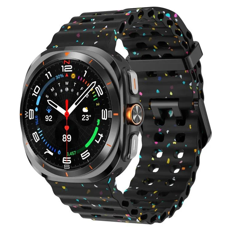 デュアルバックル カラフルドット シリコン 時計バンド、Samsung Galaxy Watch Ultra 47mm / Ultra 2025 用
