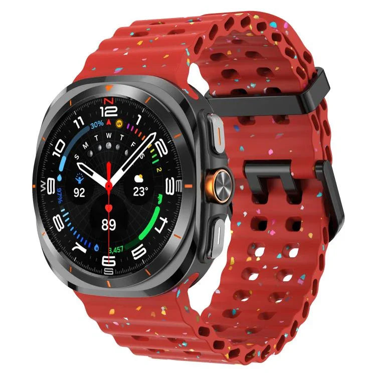 デュアルバックル カラフルドット シリコン 時計バンド、Samsung Galaxy Watch Ultra 47mm / Ultra 2025 用