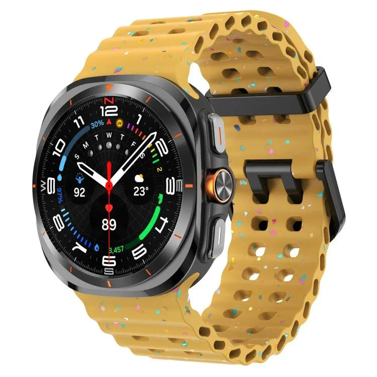 デュアルバックル カラフルドット シリコン 時計バンド、Samsung Galaxy Watch Ultra 47mm / Ultra 2025 用