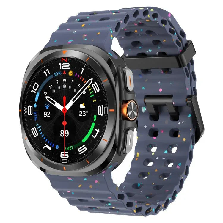 デュアルバックル カラフルドット シリコン 時計バンド、Samsung Galaxy Watch Ultra 47mm / Ultra 2025 用