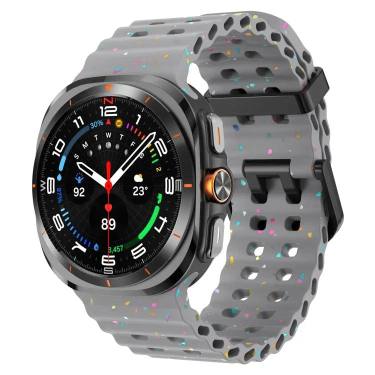 デュアルバックル カラフルドット シリコン 時計バンド、Samsung Galaxy Watch Ultra 47mm / Ultra 2025 用
