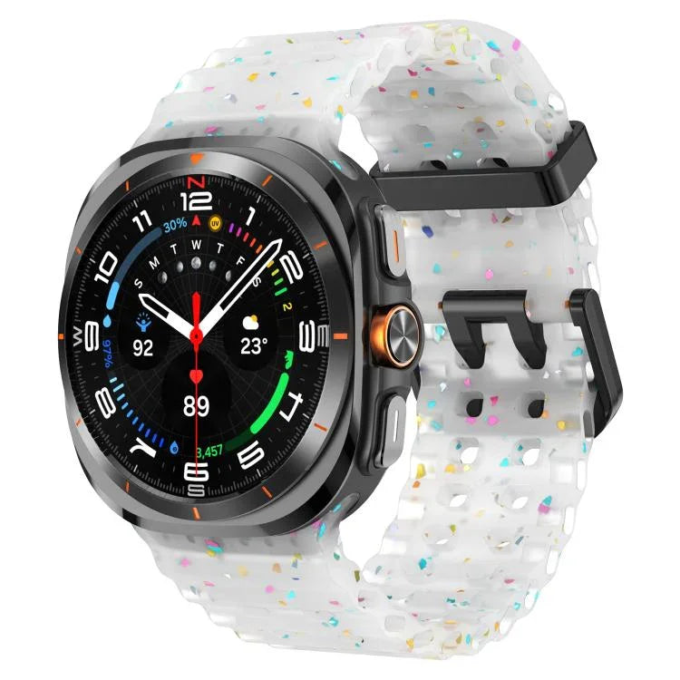 デュアルバックル カラフルドット シリコン 時計バンド、Samsung Galaxy Watch Ultra 47mm / Ultra 2025 用