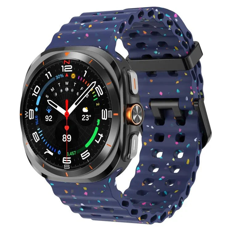 デュアルバックル カラフルドット シリコン 時計バンド、Samsung Galaxy Watch Ultra 47mm / Ultra 2025 用