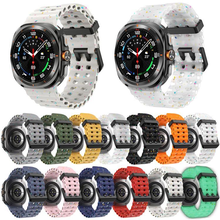 デュアルバックル カラフルドット シリコン 時計バンド、Samsung Galaxy Watch Ultra 47mm / Ultra 2025 用