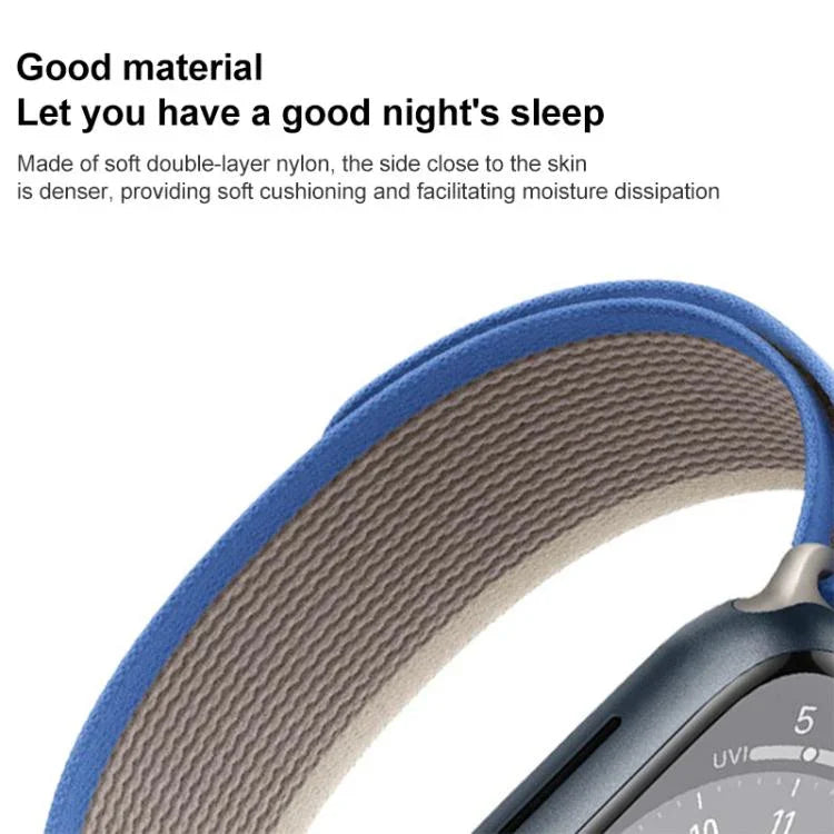 xDfind デュアルセクション ループ ナイロンウォッチバンド、Apple Watch 46mm / 49mm / 45mm / 44mm用、Apple Watch 42mm / 41mm / 40mm / 38mm用