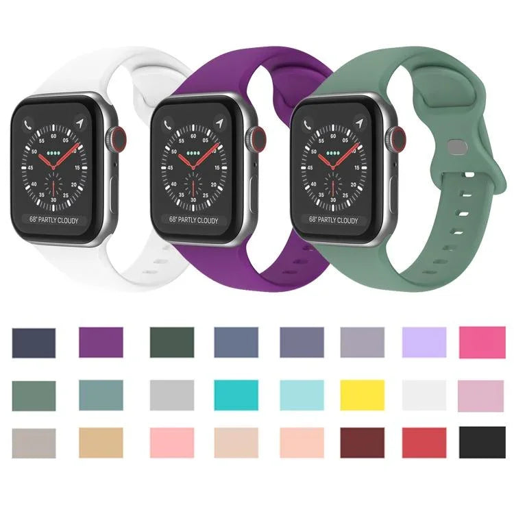 xDfind バタフライバックル シリコンウォッチバンド、Apple Watch 46mm / 49mm / 45mm / 44mm用、Apple Watch 42mm / 41mm / 40mm / 38mm用