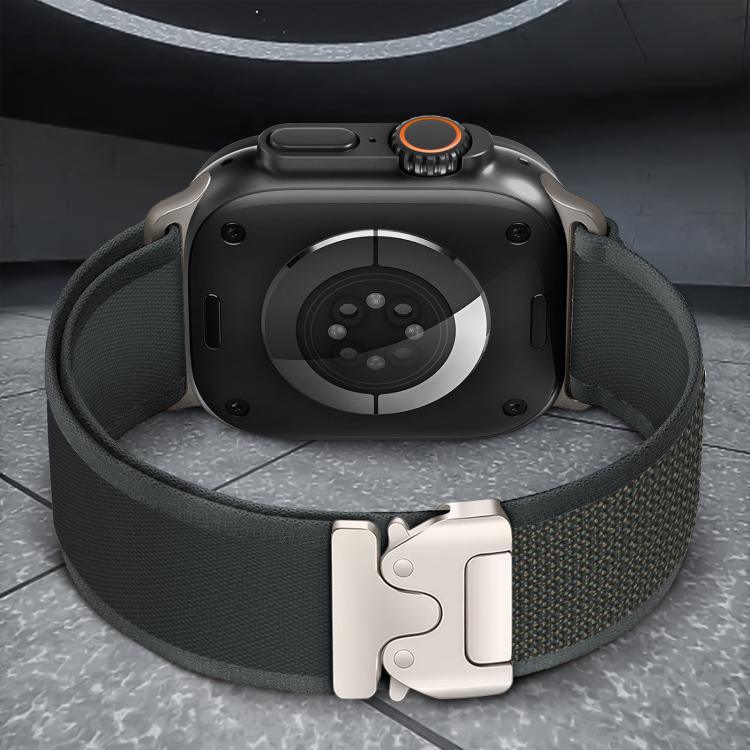 xDfind チタンバックル スナップボタンループ ナイロンウォッチバンド、Apple Watch 46mm / 49mm / 45mm / 44mm用、Apple Watch 42mm / 41mm / 40mm / 38mm用