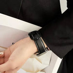 xDfind ラウンドバックル レザーウォッチバンド、Apple Watch 46mm / 49mm / 45mm / 44mm用、Apple Watch 42mm / 41mm / 40mm / 38mm用