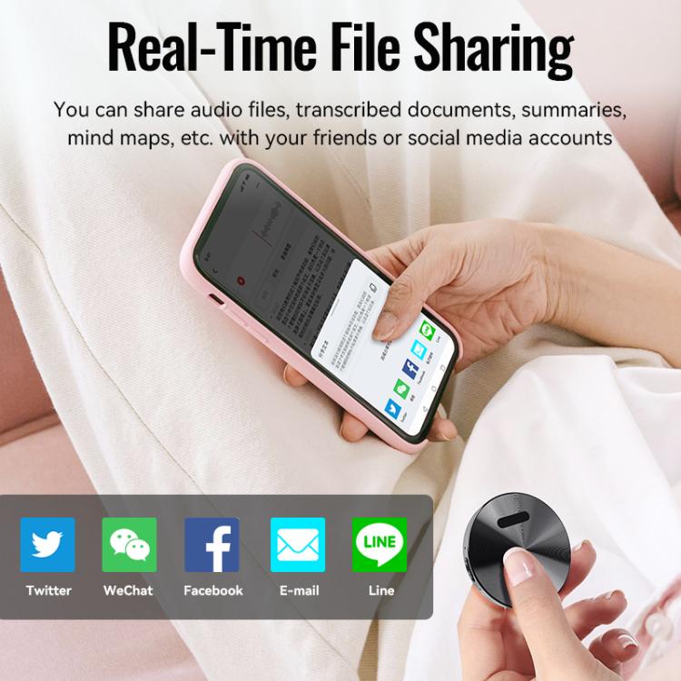 JNN A6 ポータブルスマートAI磁気レコーダー APP制御対応、8GB、16GB、32GB、64GB、128GB