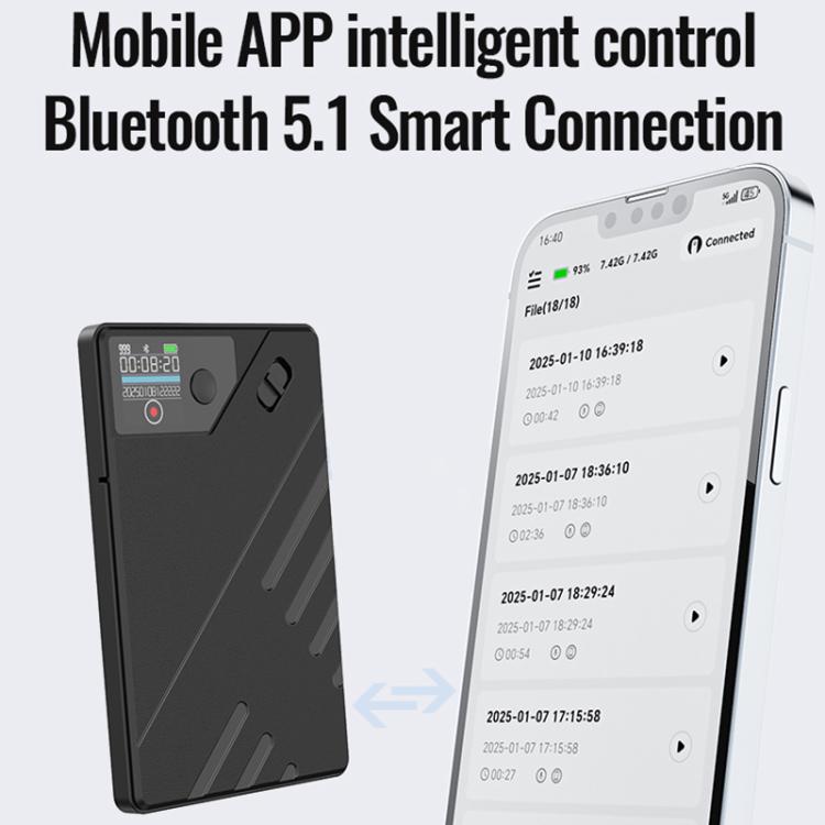 JNN A5 OLED Display Smart AI Magnetic Recorder Support APP Control, 8GB, 16GB, 32GB, 64GB, 128GB