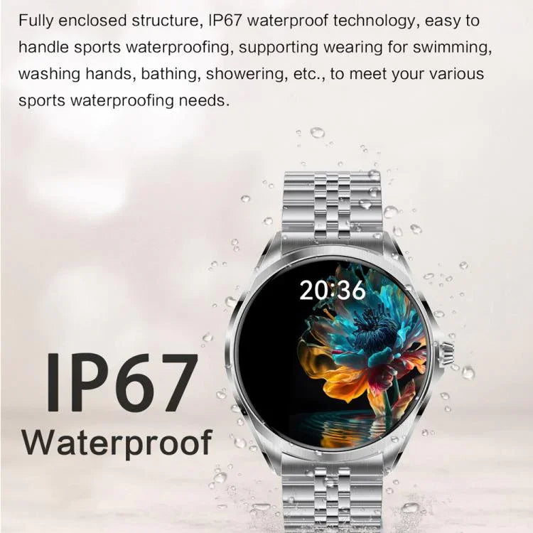 H78 1.43インチAMOLED画面 ヘルス＆フィットネススマートウォッチ IP67防水 BT通話対応